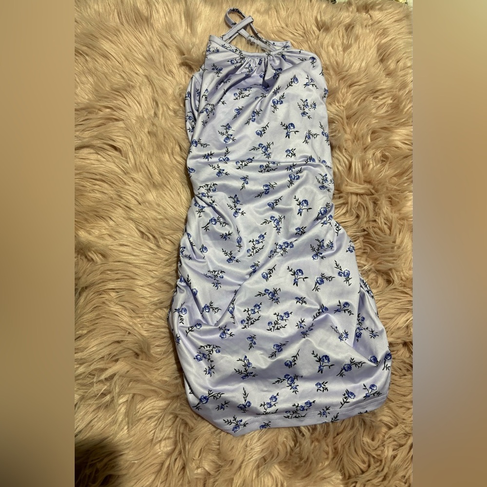 Purple floral dress